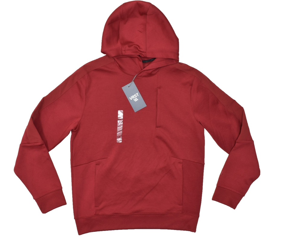 VRST Men's Pinnacle Fleece Hoodie Bold Burgundy Athletic Size S Polyester NEW